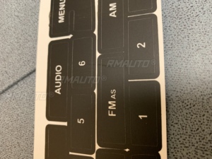 New Car Radio Button Repair <b>Sticker</b> for Fiat Grand Punto Radio Stereo Worn Peeling Button Repair <b>Decals</b> <b>Stickers</b> Black - Product Image 5