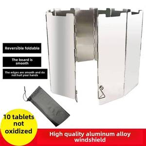 Pare-vent pliable en alliage d'aluminium ultra-léger avec broches et sac de rangement pour réchaud de <span class=keywords><strong>camping</strong></span> extérieur et cuisinière à gaz - Product Image 4