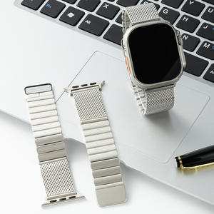 Correa de <span class=keywords><strong>reloj</strong></span> de <span class=keywords><strong>malla</strong></span> milanesa de acero inoxidable con hebilla magnética de metal, de 22 mm - Product Image 2