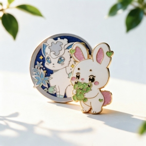 Spille da bavero smaltate personalizzate all'ingrosso, design OEM cartoni animati anime, badge in metallo glitterato, logo personalizzato - Product Image 5