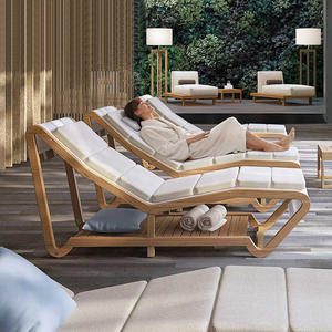 Silla de Salón al aire libre para Hotel, Villa, moderno, viento, patio, <span class=keywords><strong>piscina</strong></span> al aire libre, silla de salón, cama de jardín, impermeable, protector solar, silla de playa - Product Image 4