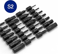 Jeu de 24 embouts de tournevis magnétiques ultra-courts de 18 mm, embouts hexagonaux, cruciformes, fendus et Torx pour perceuse électrique et tournevis manuel