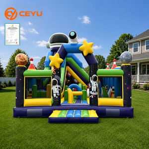Château gonflable Ceyu avec figurine d'astronaute et tunnel de jeu intérieur pour centre de divertissement familial - Product Image 1