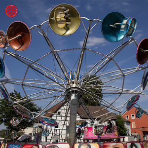 Attrazione da Luna Park: Giostra Girevole Inclinata Paratrooper con Cabine a Ombrello e Luci LED - Attrezzatura per Parchi Divertimento - Product Image 2