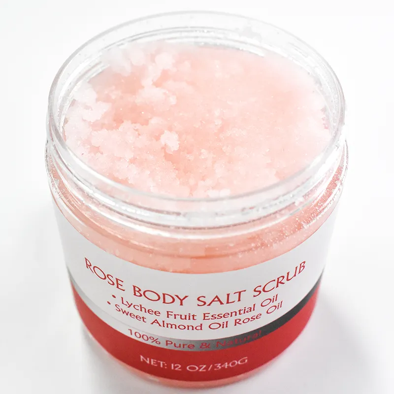 Salz aus dem Toten Meer mit Bio-ätherischen Ölen und Nährstoffen Premium Organic Rose Body Scrub