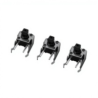 Interrupteur tactile en plastique 12V 0,5A IP67 6x6mm avec support, bouton poussoir horizontal