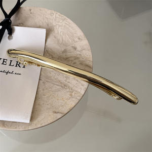 Molas automáticas personalizadas Femme Hairgrip Snap Clip Side Bangs Rabo de cavalo Titular Hairclip Plain Blank Metal cabelo presilha com logotipo - Product Image 5