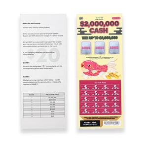 Características de seguridad del sello dorado Impresión de lotería Scratch and Win Cards Contraseña aleatoria Datos Scratch Card - Product Image 3