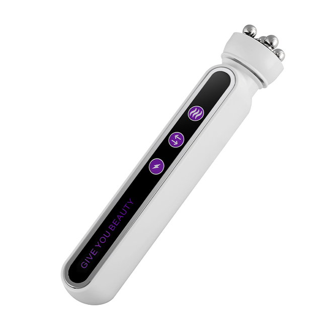 Mini 3 in 1 Multifunctional Microcurrent 360 Rotating Heated Face Lift Anti-Aging Beauty Machine for Home Use