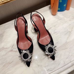 Sandales de luxe à talons hauts pour femmes, modèle 2026, avec bout pointu et boucle ornée de cristaux tournesol - Product Image 5