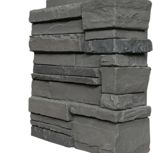 Panel de pared de piedra artificial de poliuretano de imitación PU panel de  pared de piedra de roca para KTV decoración chapa exterior