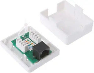 1 порт, 2 порта, сетевая коробка для поверхностного монтажа, cat5 cat5e cat6 UTP RJ45 RJ11 PCB плата Jack, распределительная коробка