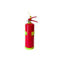 Extincteur à poudre sèche ABC 2 kg, réservoir rouge, valve en cuivre, manomètre, équipement de sécurité incendie multi-scènes
