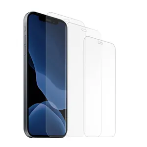 Venta al por mayor plus 7 caso protector de pantalla-Película de vidrio templado transparente 9H 2.5D HD, Protector de pantalla de borde a borde para iPhone 13 Pro Max 12 11Pro