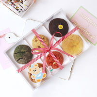 Clear Plastic Folded Donut Packaging Box Wholesale Custom Transparent Box with 4 6 9 Holders Dessert Pastry for Bakery