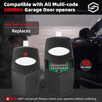 Télécommande de porte de garage 3089 Multicode avec 10 interrupteurs DIP, émetteur 300 MHz pour télécommande d'ouvre-porte 308911/1089/3070/3060