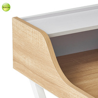 50% de réduction sur un bureau d'étude moderne et simple en bois avec étagère, poste de travail pour le bureau à domicile