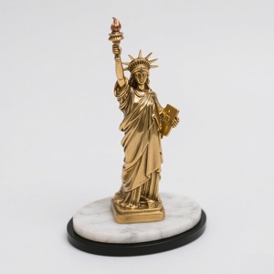 Tượng Nữ thần Tự do thiên thần cầm đuốc đang được giảm giá. Tượng kim loại, điêu khắc bằng đồng thau. - Product Image 1