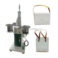Machine à riveter pneumatique automatique à commande PLC pour ceintures en cuir, sacs à boucles et sacs en papier rigides
