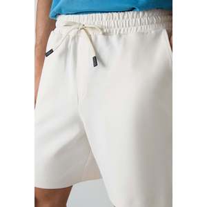 Shorts pour homme en coton épais, doux et texturé, coupe confortable, couleur écru - 81274 - Product Image 3