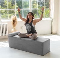 Chaise convertible banc sexe canapé pour yoga massage 2 en 1 bout de lit pouf avec meuble de chaise longue rabattable dissimulé