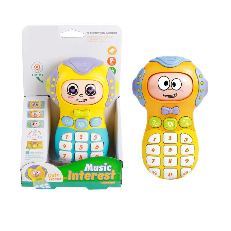 Детские развивающие электрические сотовые игрушки, телефон B/O, детский музыкальный телефон с музыкой и светом