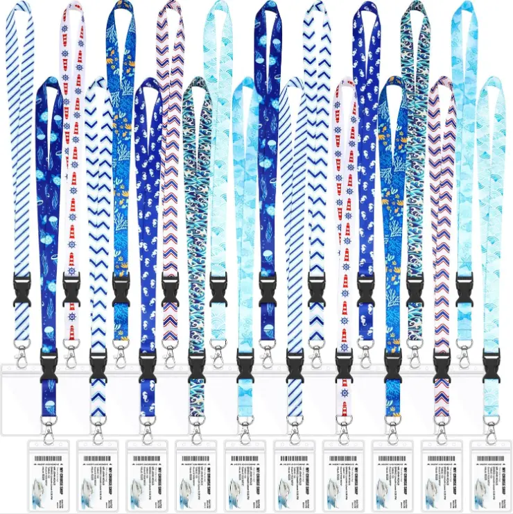 Hành Trình Lanyard Carnival mềm Cruise Lanyard với ID không thấm nước chủ điều chỉnh hành trình dây buộc với có thể tháo rời BUCKLER