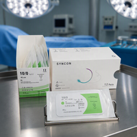Sutures dentaires stériles non résorbables en soie et nylon, consommables dentaires multifilament en gros