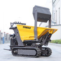 Mini-dumper tout-terrain autochargeur OEM, mini-dumper autochargeur de 500 kg, brouette motorisée hydraulique, mini-dumper sur chenilles