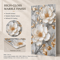 Panel Decorativo de Pared MORLENX 3D con Diseño Floral en PVC UV, Impermeable y Fácil de Limpiar, para Dormitorios y Paredes Decorativas