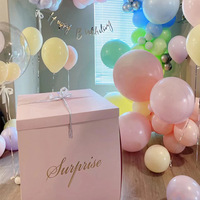 Boîte surprise Boîte vide Cadeau d'explosion de ballon Proposition de fête d'anniversaire surprise Boîte cadeau créative