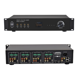 Amplificateur de puissance réseau mini en aluminium 16 canaux Cloudyx CL-4 |   16x50W APTX-HD <span class=keywords><strong>HiFi</strong></span> USB/AirPlay/<span class=keywords><strong>Spotify</strong></span>/Tidal/DLNA/UPnP - Product Image 1