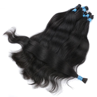 Extensions de cheveux indiens de haute qualité en vrac Cheveux humains naturels pour tresses africaines Boho disponibilité en gros