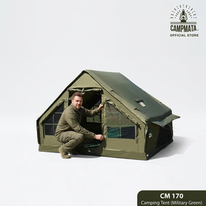 เต็นท์แคมป์ปิ้งเป่าลม CAMPMATA CM170 สำหรับครอบครัว 4-5 คน ขนาด 300x210x200 ซม. สีเขียวมะกอก กว้างขวาง ทนทานต่อสภาพอากาศ เหมาะสำหรับแกลมปิ้ง - Product Image 1