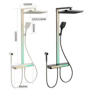 Factory Price New Brass Luxury Indoor Modern Digital Adjustable Rainfall <b>Shower</b> <b>System</b> Smart Bathroom <b>Shower</b> <b>System</b> Set for Home - Product Image 6