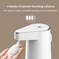 Distributeur de savon automatique mural sans contact pour hôtel, mini bouteille de liquide rechargeable durable de 300 ml, capteur, mousse