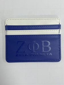 Cartera y Monedero <span class=keywords><strong>de</strong></span> Cuero PU con Logotipo <span class=keywords><strong>de</strong></span> la Hermandad Griega Delta <span class=keywords><strong>Sigma</strong></span> Theta en Relieve Rojo y Blanco para Damas, Porta Tarjetas <span class=keywords><strong>de</strong></span> Crédito e Identificación - Product Image 5