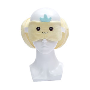 หมอนผ้ากำมะหยี่ลายการ์ตูนรูปสัตว์แบบ2อิน1หมอนสำหรับเดินทางพร้อมหน้ากากปิดตาสำหรับรถไฟและเครื่องบิน - Product Image 5