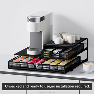 Pull Out <strong>Coffee</strong> Bar Station Organizer with Storage Drawer for <strong>Keurig</strong> K Cup and <strong>Coffee</strong> <strong>Pods</strong> - Product Image 5