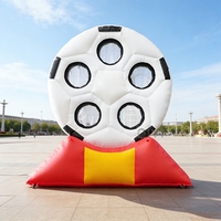 Structure gonflable personnalisée avec but de football, mur de cible et jeu de fléchettes de football gonflable, avec souffleur