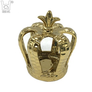 Bougeoir d'église en <span class=keywords><strong>céramique</strong></span> décoré de <span class=keywords><strong>couronne</strong></span> superficielle Type de <span class=keywords><strong>métal</strong></span> argenté de luxe pour la décoration de la maison et l'utilisation de support de bougie - Product Image 5