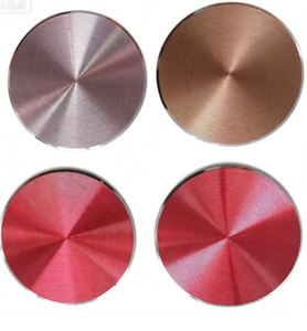 Wholesale Anodized Stamped <b>CD</b> Pattern Aluminum Sheet Special Shape Chamfer Edge Metal Decorative Plate <b>Custom</b> Silk Print Logo - Product Image 5