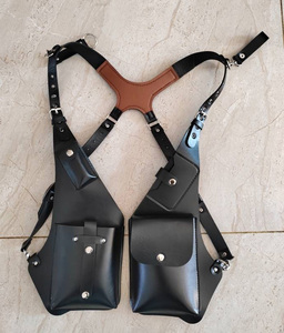 <span class=keywords><strong>Sac</strong></span> bandoulière rétro steampunk en cuir PU pour homme avec logo personnalisé, étui de téléphone réglable, sacoche harnais – Vente en gros - Product Image 2