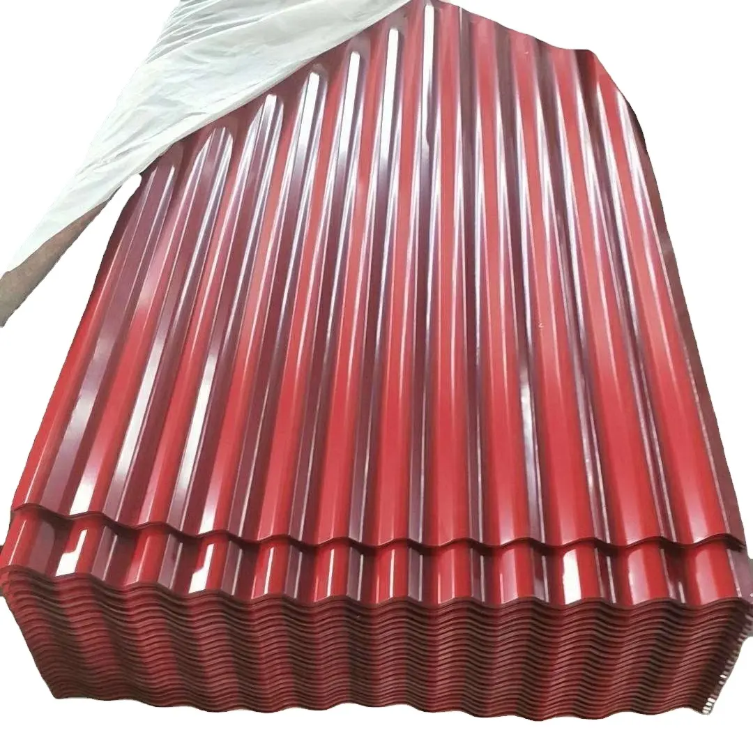 Matériau de construction en métal BGW 34 Tuiles ondulées de couleur prépeinte Prix PPGI Galvanisé Z30 Tôle de toiture ondulée en métal