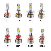 Ampoule de phare LED pour voiture 150W, ampoule LED clignotante pour voiture 15000lm avec ventilateur intégré, ampoules de phare LED auto H1 H3 H4