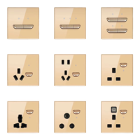 Interrupteur mural électrique 2 voies 2 gangues de haute qualité, norme européenne, durable, verre ignifuge, protection IP20, usage domestique, 13A 250V