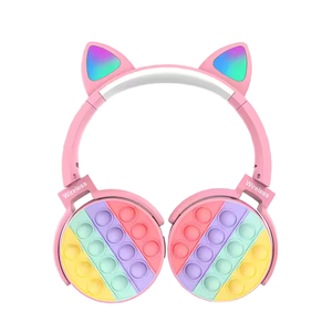 Auriculares de silicona Popping Push <span class=keywords><strong>It</strong></span> Bubble Auriculares estéreo montados en la cabeza con reducción de ruido inalámbrica Rainbow - Product Image 1