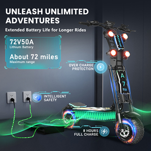Monopattino Elettrico Pieghevole Win <span class=keywords><strong>Rider</strong></span> 72V 50AH con Doppio Motore, Pneumatici Larghi per Fuoristrada, Batteria 40Ah, Velocità 85-100km/h (65MPH), Disponibile negli USA - Product Image 3