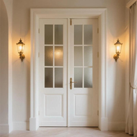 Chambre de luxe porte avec sculpture conception de porte de garde-robe en bois de chambre