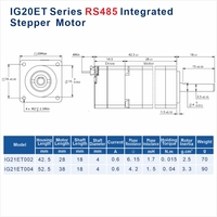 Moteur pas à pas intégré Modbus-RS485 compact NEMA 8, 0,015 Nm, 9-24 VCC, large plage de tension, en boucle fermée, pour petites graveuses CNC